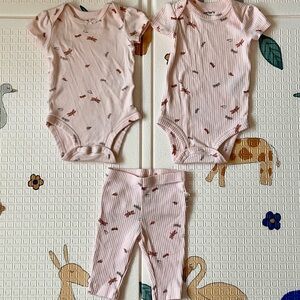 Carter's Soft Pink Baby Dragonfly Outfit
